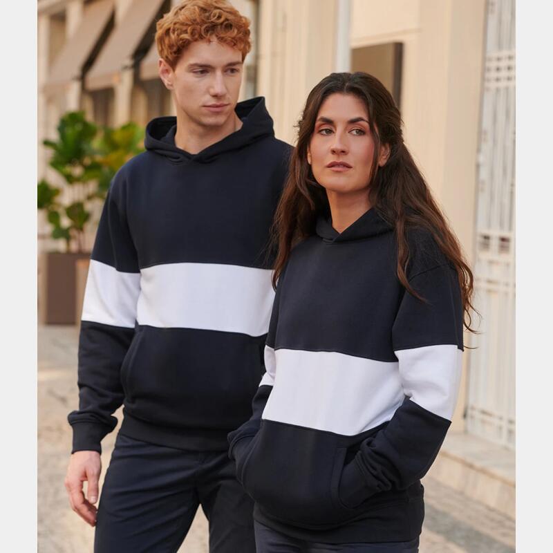 Front Row Heavyweight Panelled Hoodie Thumbnail